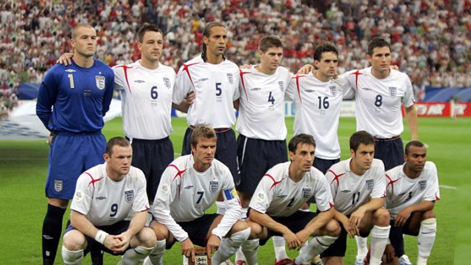 England's starting eleven for the 2006 World Cup